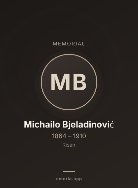 Memorial portrait of Michailo Bjeladinović