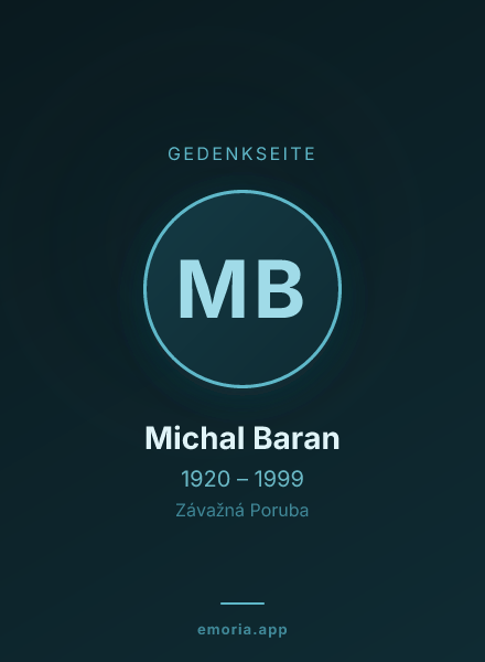 Gedenkportrait von Michal Baran