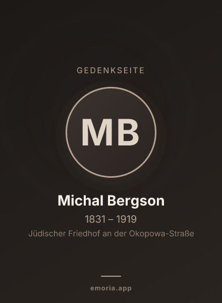 Gedenkportrait von Michal Bergson