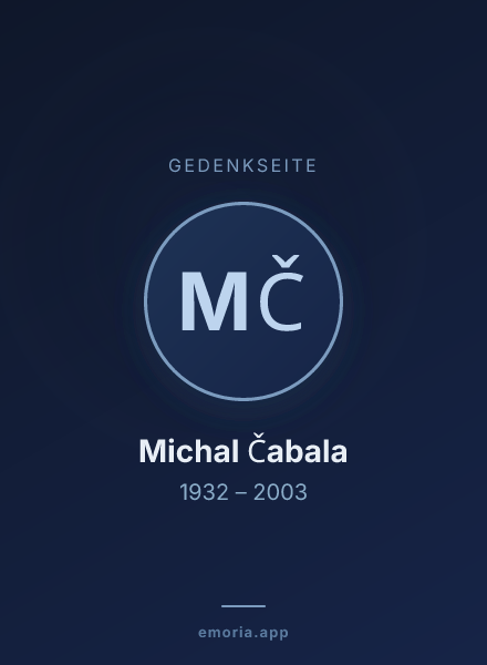 Gedenkportrait von Michal Čabala