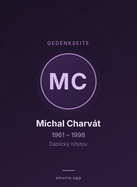 Gedenkportrait von Michal Charvát