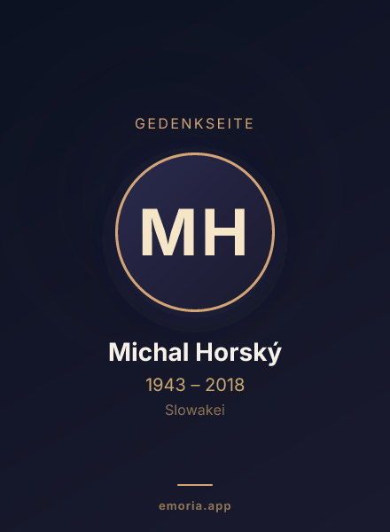 Gedenkportrait von Michal Horský
