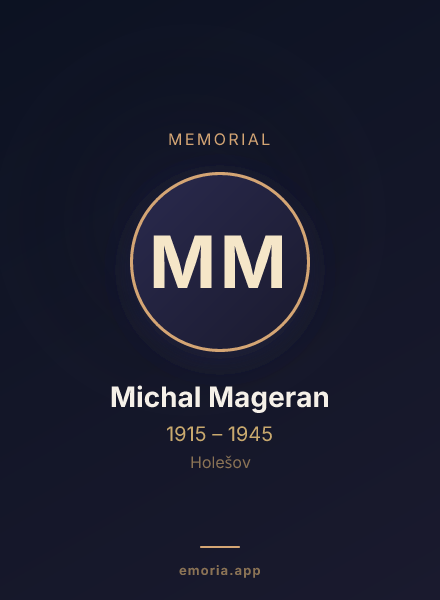 Memorial portrait of Michal Mageran