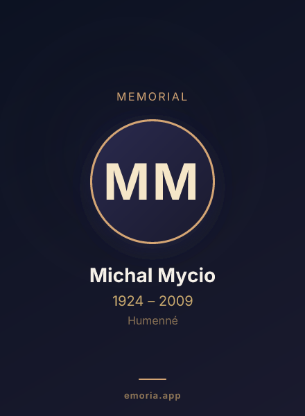 Memorial portrait of Michal Mycio