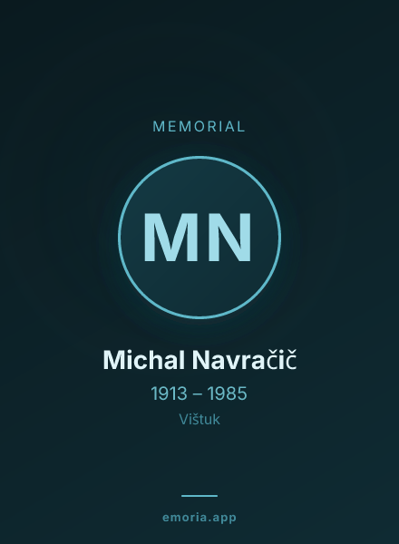 Memorial portrait of Michal Navračič