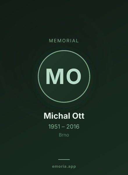 Memorial portrait of Michal Ott