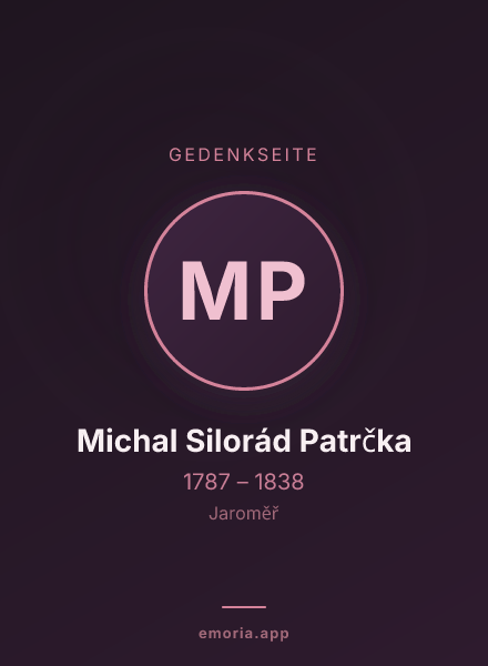 Gedenkportrait von Michal Silorád Patrčka