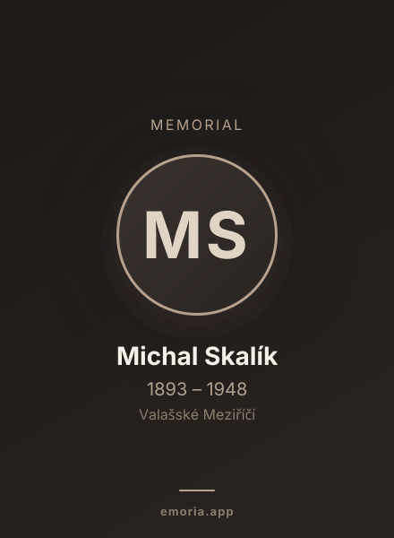 Memorial portrait of Michal Skalík