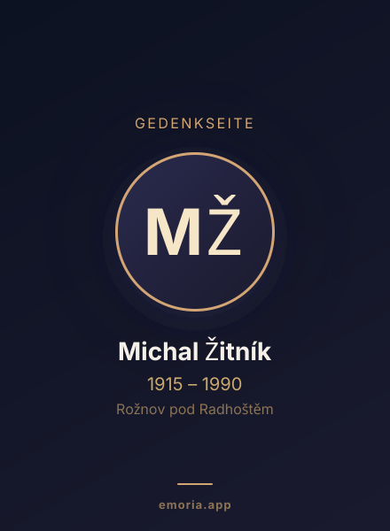 Gedenkportrait von Michal Žitník