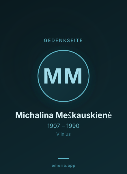 Gedenkportrait von Michalina Meškauskienė