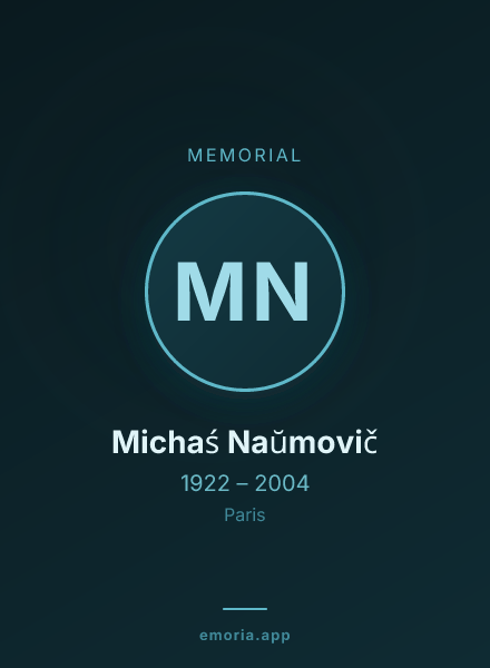 Memorial portrait of Michaś Naŭmovič