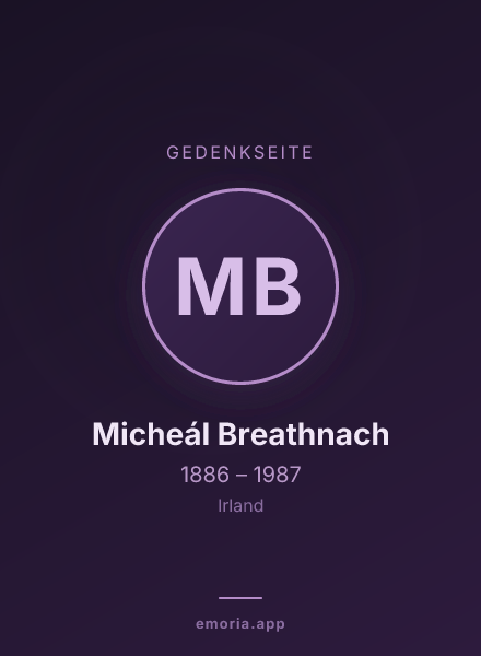 Gedenkportrait von Micheál Breathnach