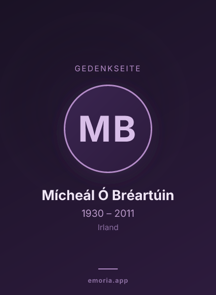 Gedenkportrait von Mícheál Ó Bréartúin