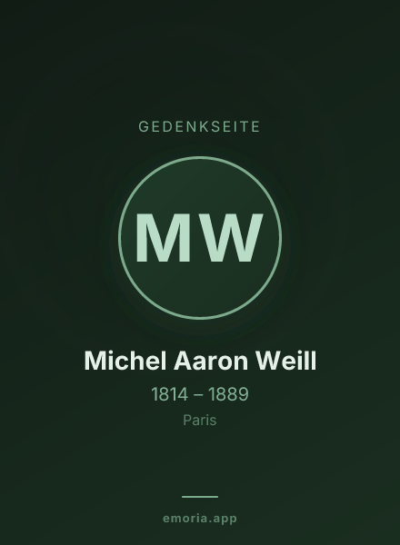 Gedenkportrait von Michel Aaron Weill