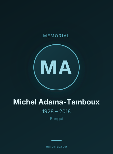 Memorial portrait of Michel Adama-Tamboux
