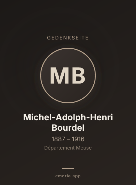 Gedenkportrait von Michel-Adolph-Henri Bourdel