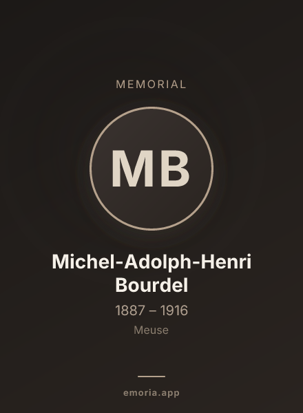 Memorial portrait of Michel-Adolph-Henri Bourdel