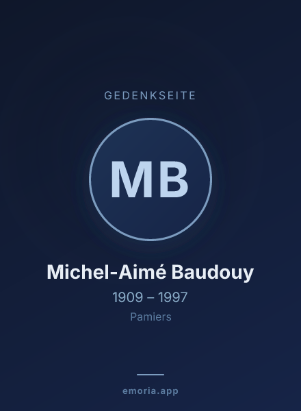 Gedenkportrait von Michel-Aimé Baudouy