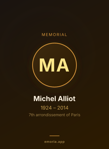 Memorial portrait of Michel Alliot