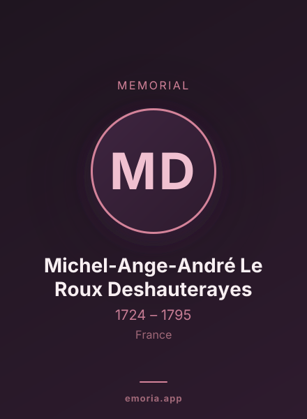 Memorial portrait of Michel-Ange-André Le Roux Deshauterayes