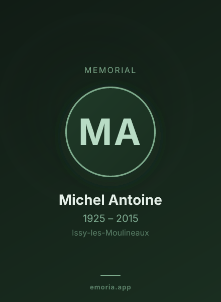 Memorial portrait of Michel Antoine