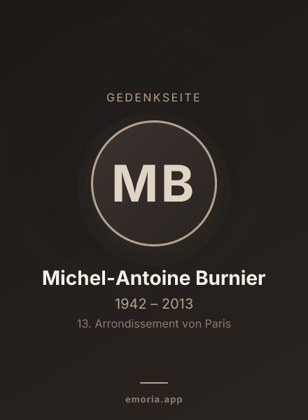 Gedenkportrait von Michel-Antoine Burnier