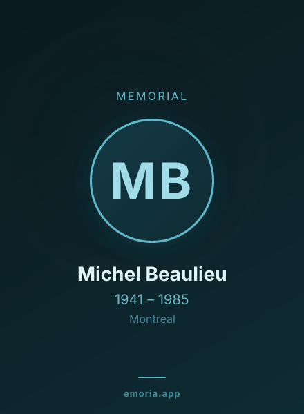 Memorial portrait of Michel Beaulieu
