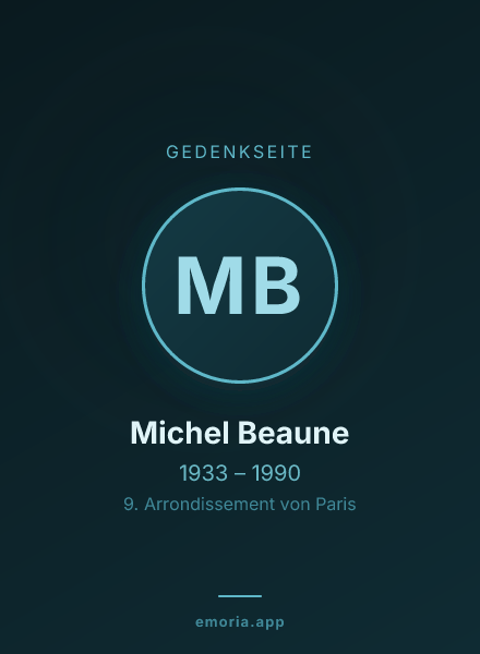Gedenkportrait von Michel Beaune