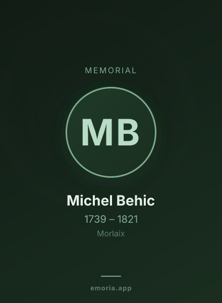 Memorial portrait of Michel Behic
