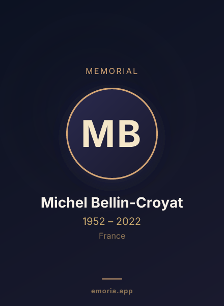 Memorial portrait of Michel Bellin-Croyat