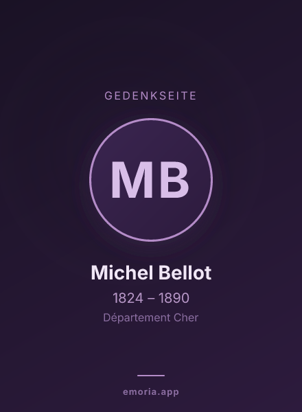 Gedenkportrait von Michel Bellot