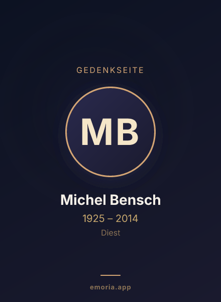 Gedenkportrait von Michel Bensch
