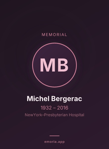 Memorial portrait of Michel Bergerac