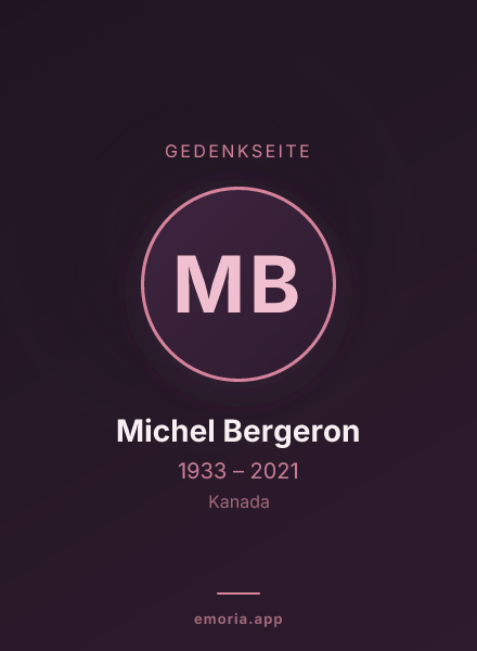 Gedenkportrait von Michel Bergeron