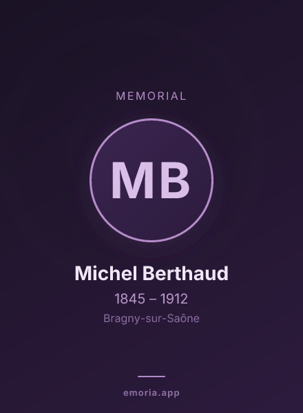 Memorial portrait of Michel Berthaud