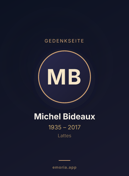 Gedenkportrait von Michel Bideaux