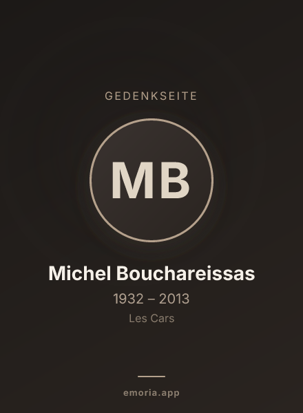 Gedenkportrait von Michel Bouchareissas