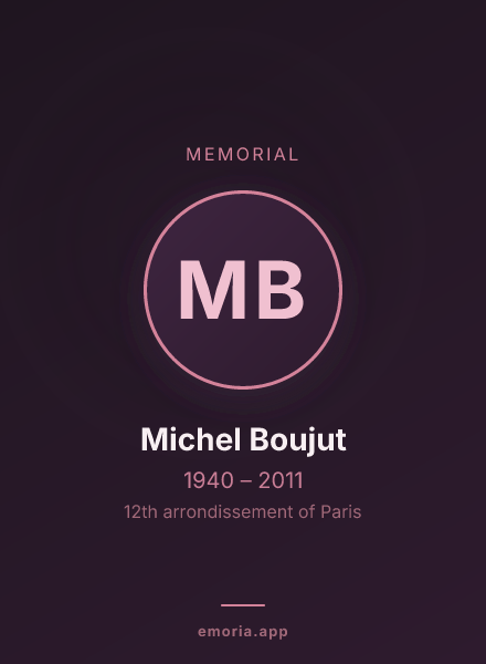 Memorial portrait of Michel Boujut