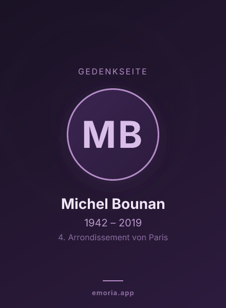 Gedenkportrait von Michel Bounan