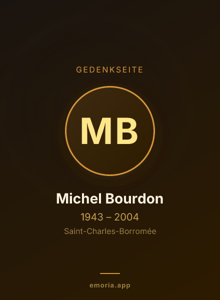 Gedenkportrait von Michel Bourdon