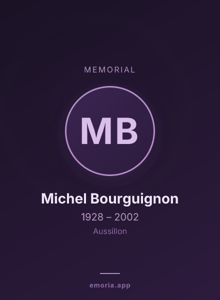 Memorial portrait of Michel Bourguignon