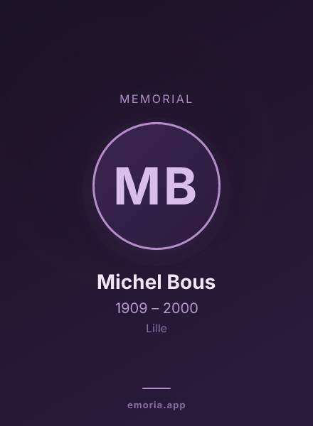 Memorial portrait of Michel Bous