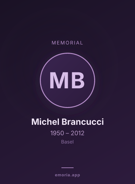 Memorial portrait of Michel Brancucci