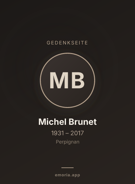 Gedenkportrait von Michel Brunet