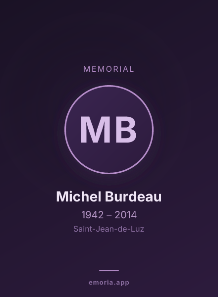Memorial portrait of Michel Burdeau