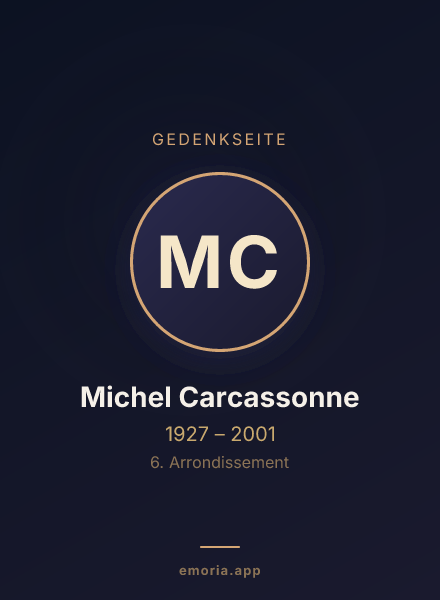 Gedenkportrait von Michel Carcassonne