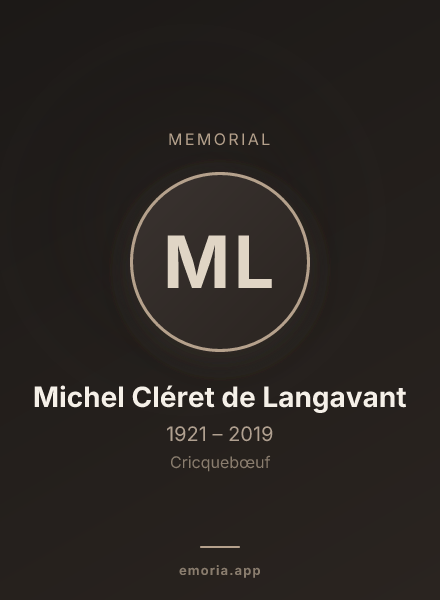 Memorial portrait of Michel Cléret de Langavant