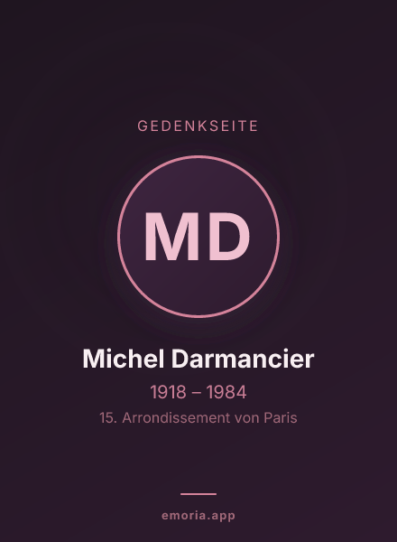 Gedenkportrait von Michel Darmancier