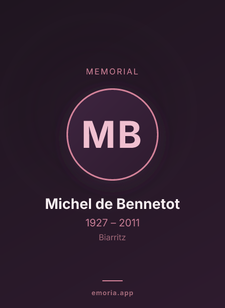 Memorial portrait of Michel de Bennetot