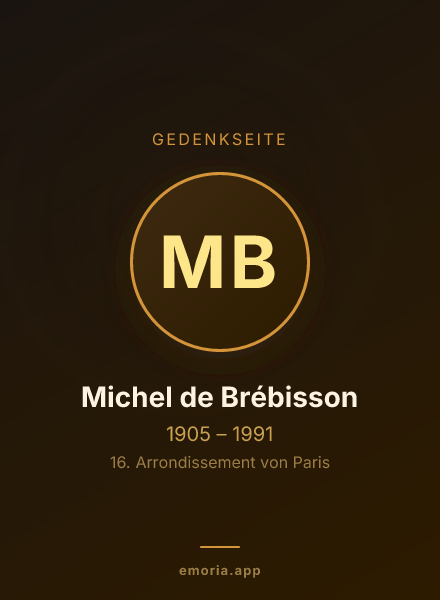 Gedenkportrait von Michel de Brébisson